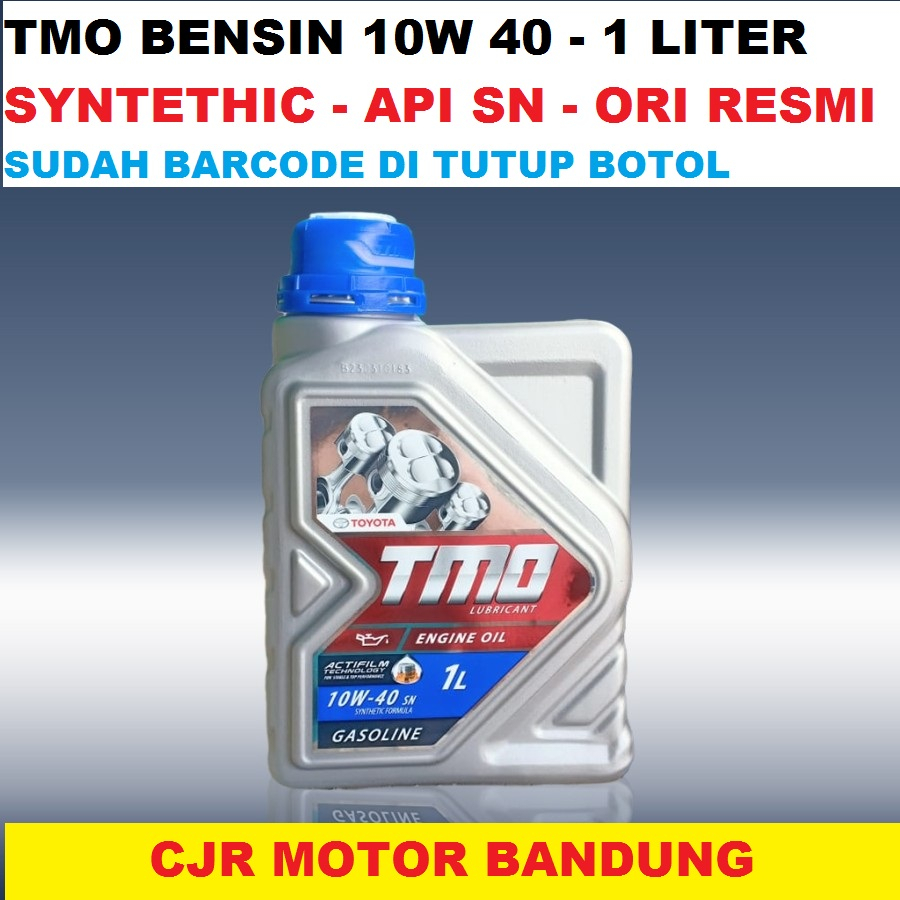 Oli Mesin0 Toyota TMO BENSIN 10w 40 isi 1 liter dijamin Asli Ori Baru mobil Avanza Yaris Agya Calya 