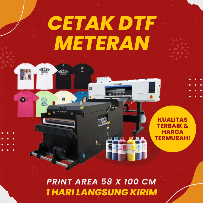 

CETAK SABLON DTF METERAN HIGH QUALITY | SABLON DIGITAL AREA 58CM | SABLON SETRIKA | SABLON KAOS CUSTOM