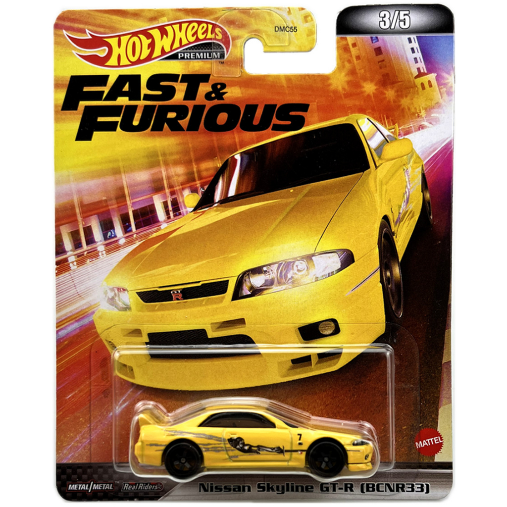 Hot Wheels 95 Nissan Skyline GTR BCNR33 R33 Fast and Furious Premium