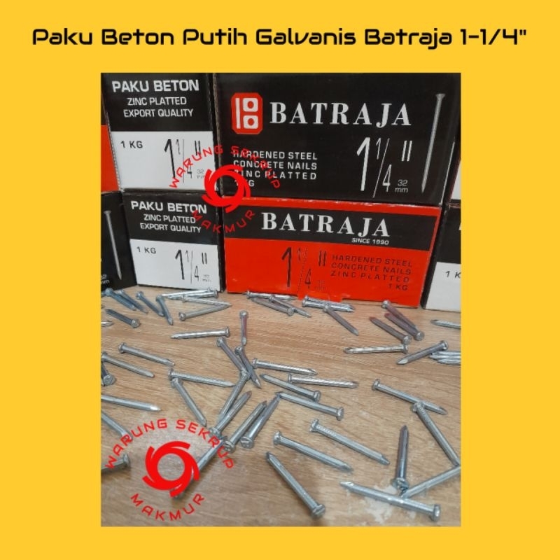 (50 pcs) Paku Beton Putih 1-1/4 / Paku Tembok 3CM