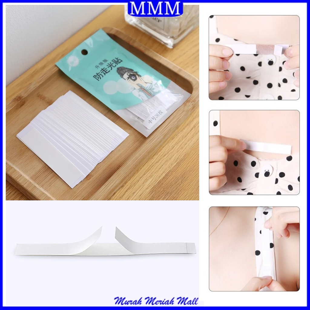 MMM Perekat Double Pakaian Transparan 1Pack isi 36pcs Fashion Tape Safety Lem Serbaguna Unisex Double Tape Badan Baju Murah Import