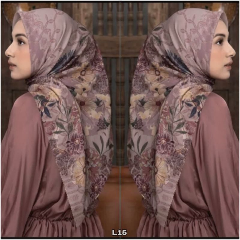 HIJAB Voal Motif Premium Jilbab Segi Empat Motif SONGKET MILO