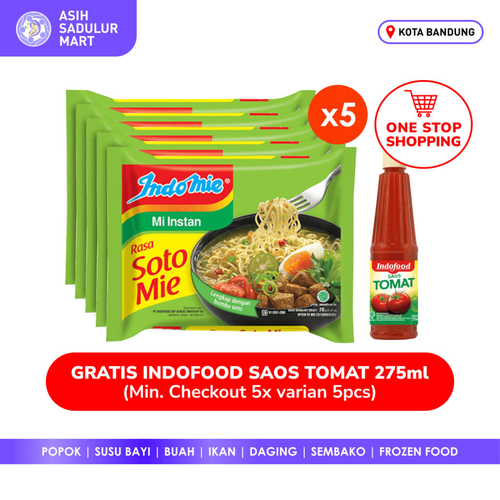 Indomie Soto Mie 5pcs 1pcs Bandung