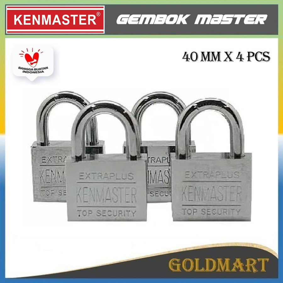 Gembok Master Key 40 mm Kenmaster Security Lock 4 pcs