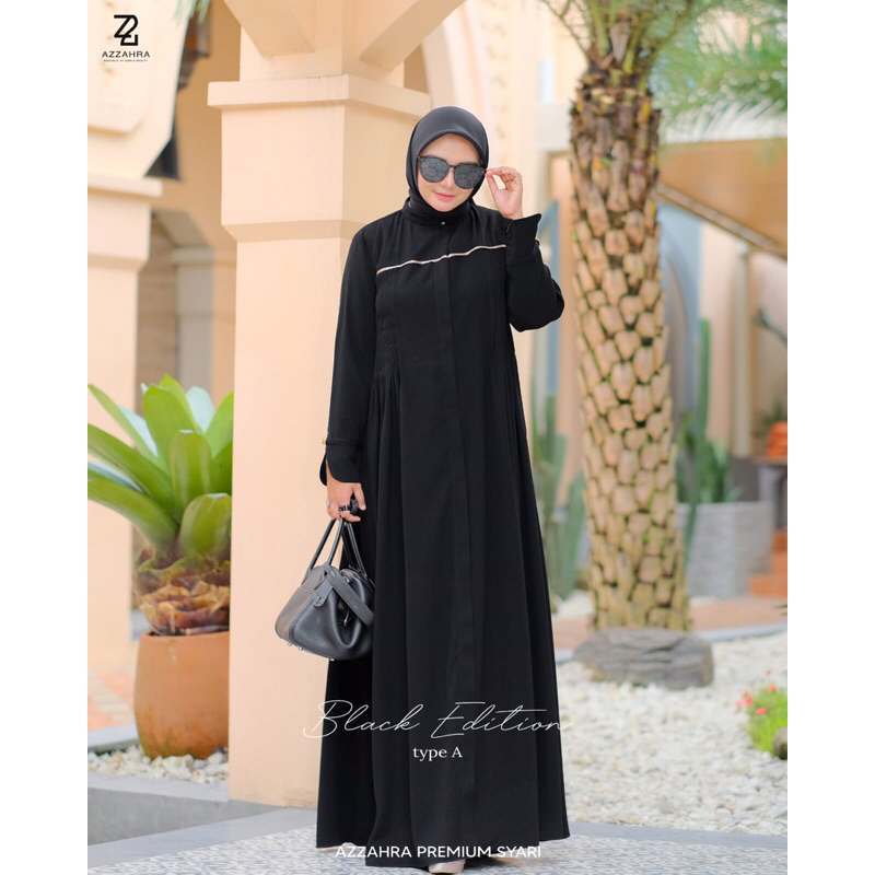 Azzahra Dress edisi Hitam ori by Azzahra