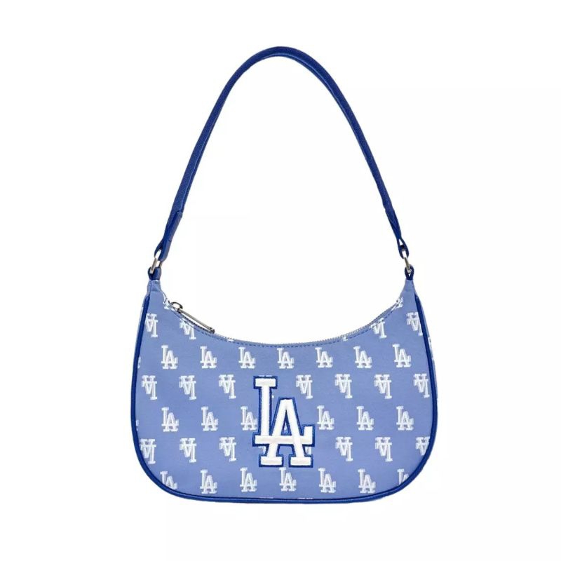 Tas LA Dodgers Monogram Jacquard L-Hobo Shoulder Bag - Blue