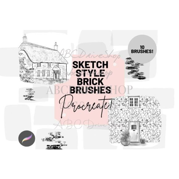 Procreate Brush - Vintage Print Brushes &amp; Swatch