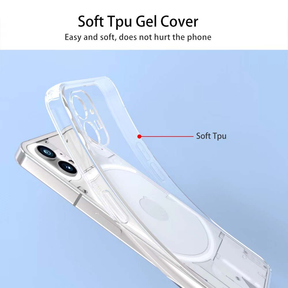 (New Seller) Softcase HD Clear Thermoplastic Polyurethanes NOTHING PHONE 1 Soft Case TPU Bening Glossy SD-4K-FHD/Silikon-Silicon-Silicone/Airbag Anti Fall Slam Tebal-Thick 2022 Noting Phone1 Nothingphone 4G 5G