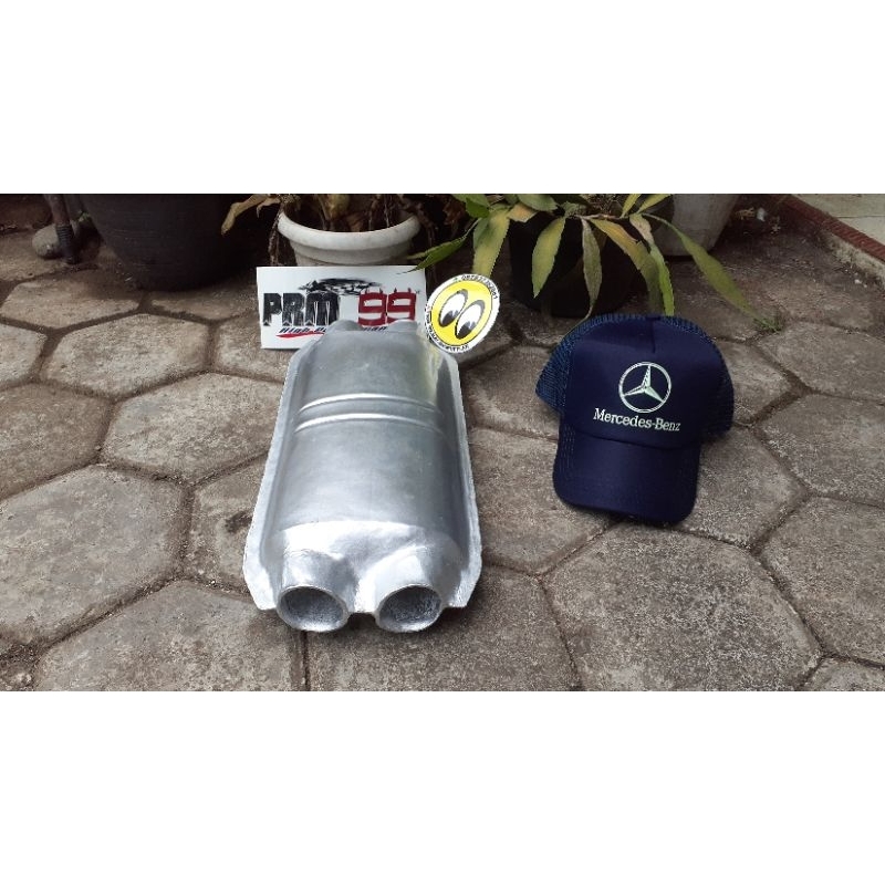 Knalpot Mercedes-Benz tabung depan W124 model standar ori material plat premium tebal