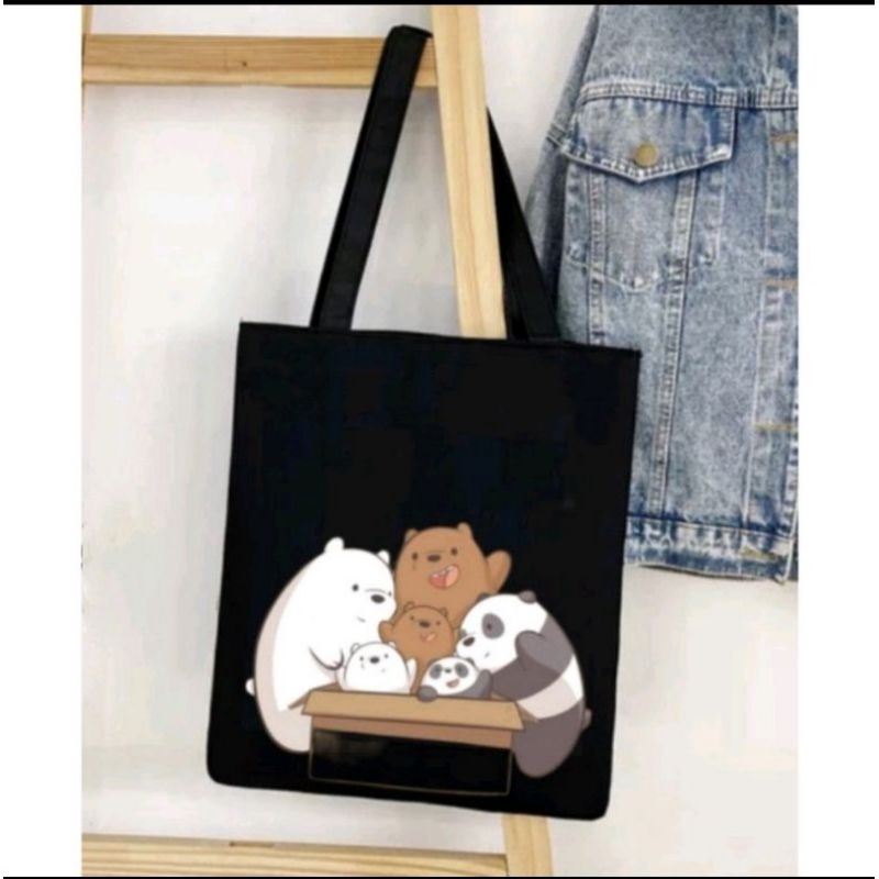 TOTEBAG WANITA HITAM / TOTEBAG HITAM MURAH / TOTEBAG KEKINIAN