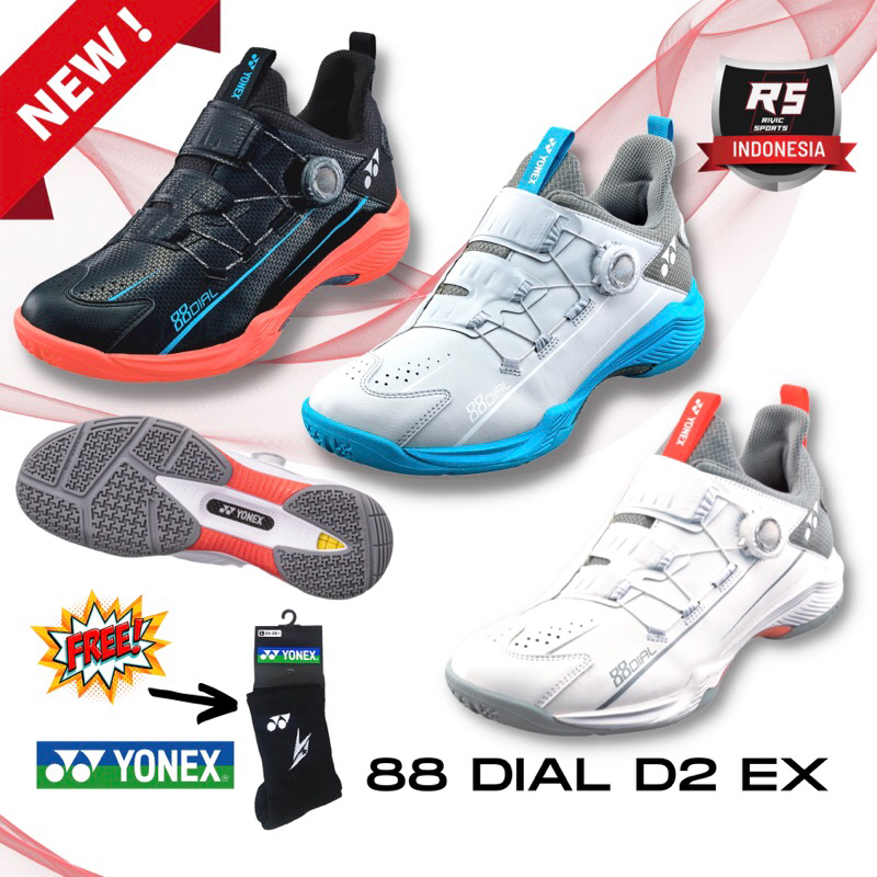 NEW SEPATU BADMINTON YONEX SHB 88 DIAL D2 BOA ORIGINAL