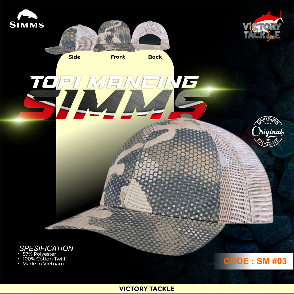 Simms Fishing Trucker Hat | Topi Mancing Simms Made In VIetnam