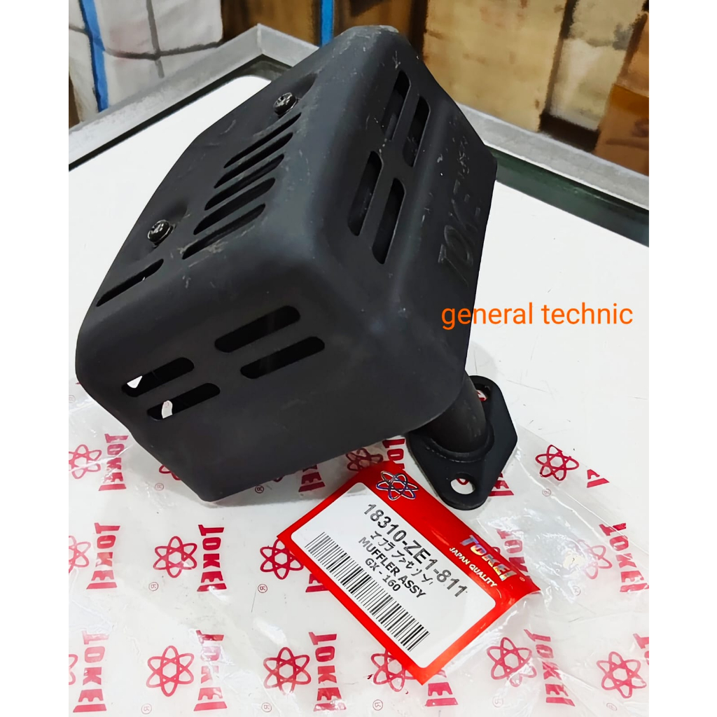 Mufler GX160 Tokei Knalpot GX160 Silincer GX160 Assy Knalpot Engine GX Hitam Muffler GX160