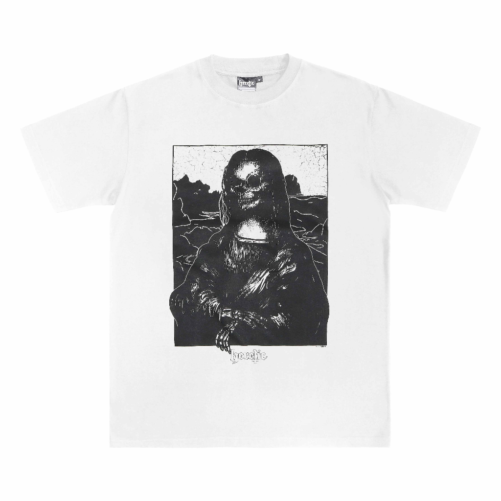 Heretic - T-shirt - Monaliskull White