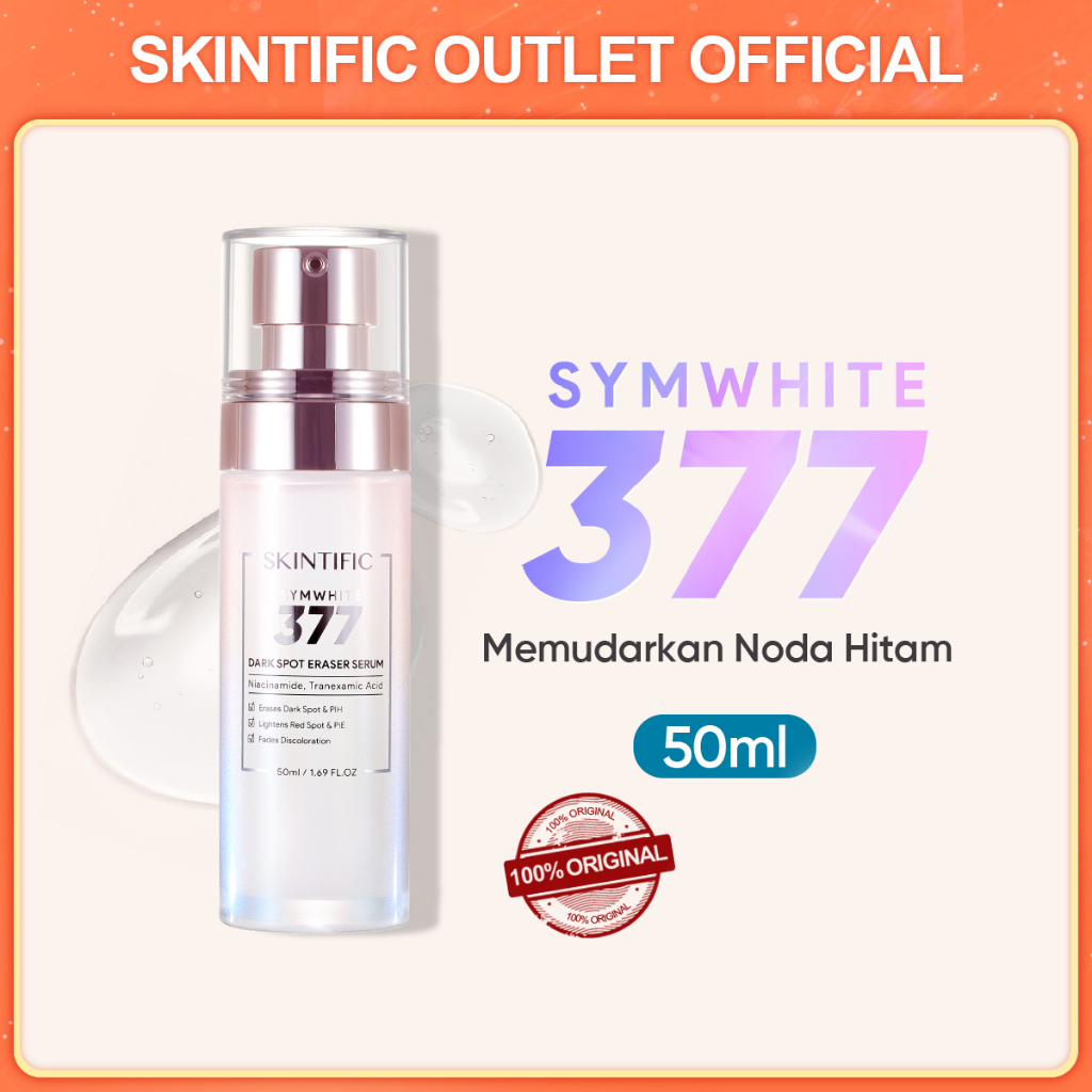 BIG SIZE SKINTIFIC Symwhite 377 Dark Spot Serum 50ml Brightening Serum Mencerahkan Kulit Whitening Serum Skincare Lightening Serum Wajah