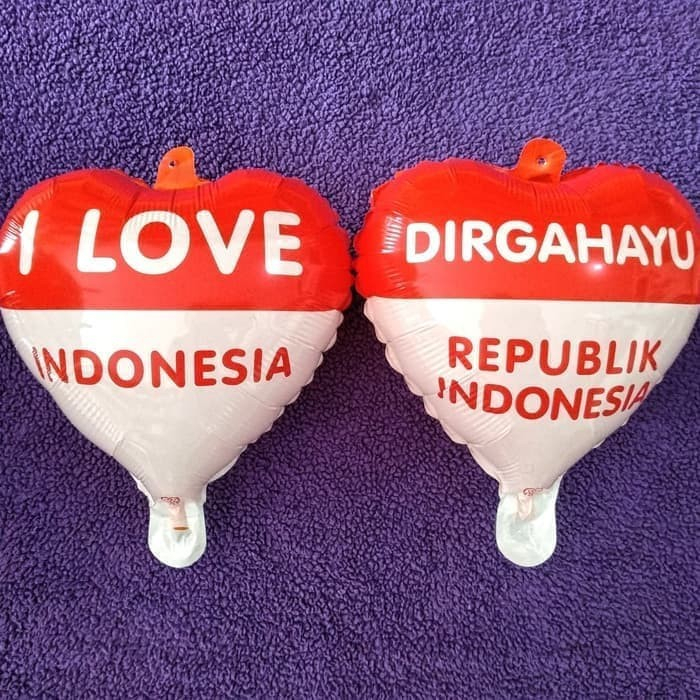 Balon Hati DAN Bulat Dirgahayu RI / Hut RI / Indonesia / 17 Agustusan