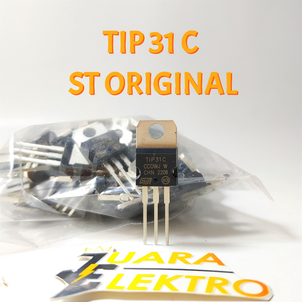 TRANSISTOR (TR) TIP 31C ST ORI | Transistor TIP31C ST Original / Asli
