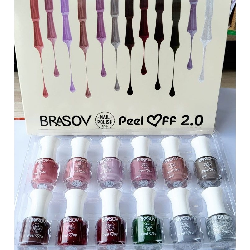 Brasov Nail Polish Peel Off 2.0 New | Kutek Halal 9Ml BPOM