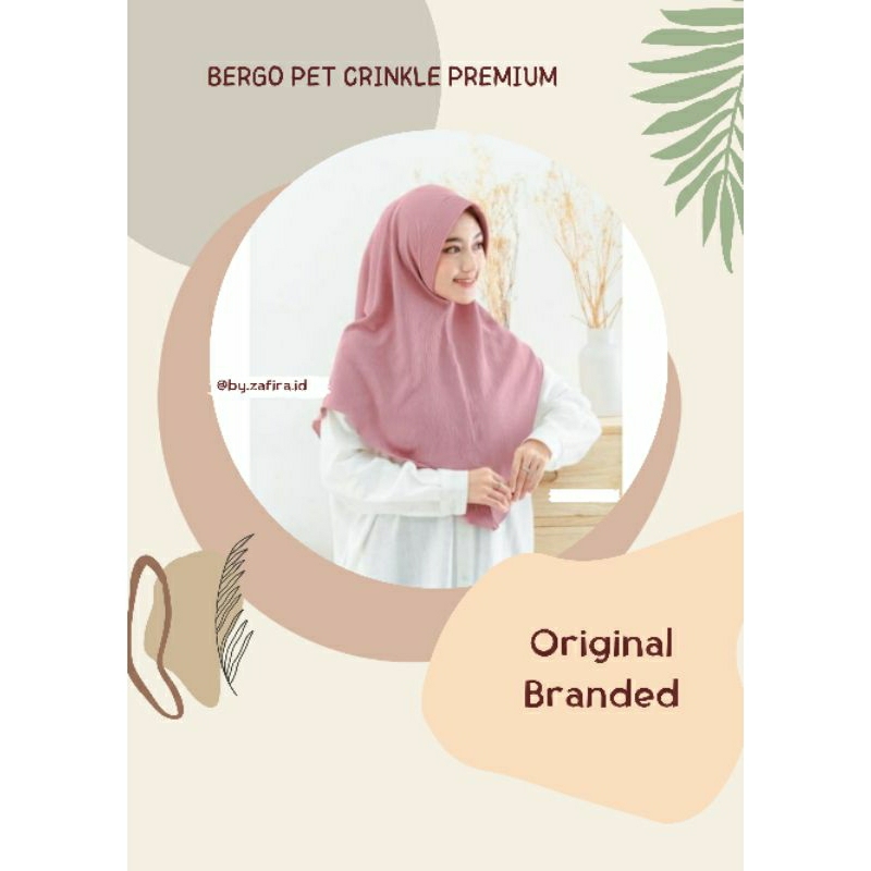 HIJAB BERGO PET CRINKLE AIRFLOW/BERGO SIMPLE PET CRINKLE PREMIUM