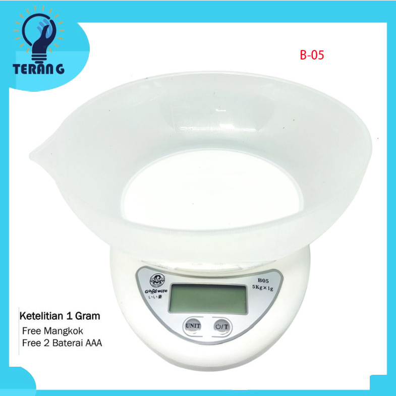 Timbangan Dapur Digital MANGKOK / Timbangan Kue 5KG