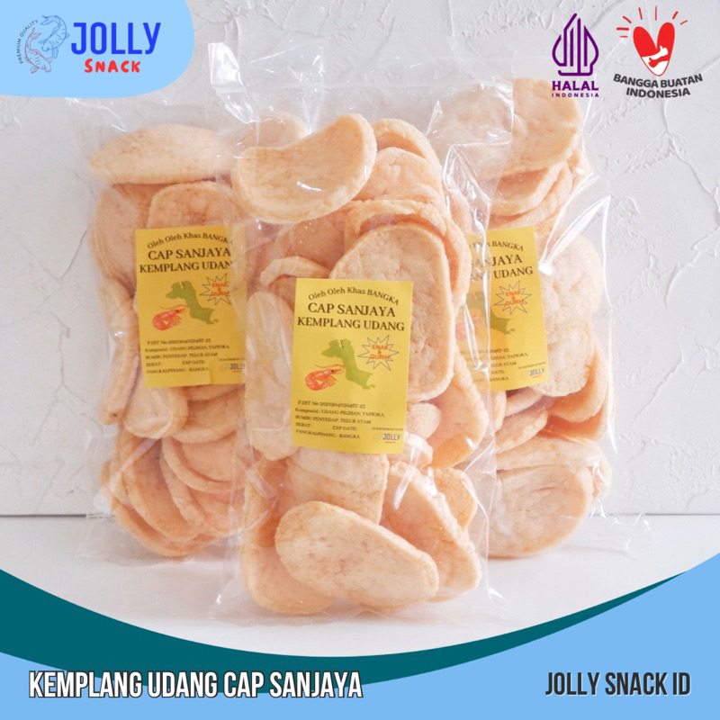 

Kerupuk Kemplang Bangka Udang Cap Sanjaya 200gr /Kerupuk Kemplang Udang Asli Bangka