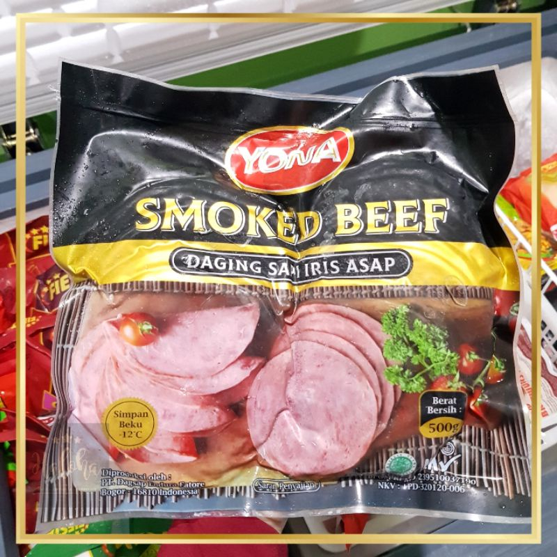 

YONA SMOKED BEEF DAGING SAPI IRIS ASAP 500 GR