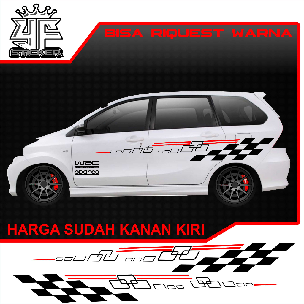 Stiker sticker Mobil Avanza/XENIA Cutting stiker mobil avanza veloz Old terbaru Untuk semua tipe mob