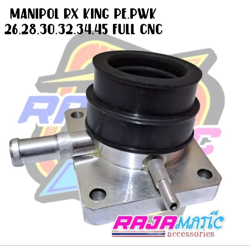 Manipol Intake Teflon RX KING Model Lurus Model Miring Karbu PE PWK 28/30/32/34 PNP RX King Model Lu