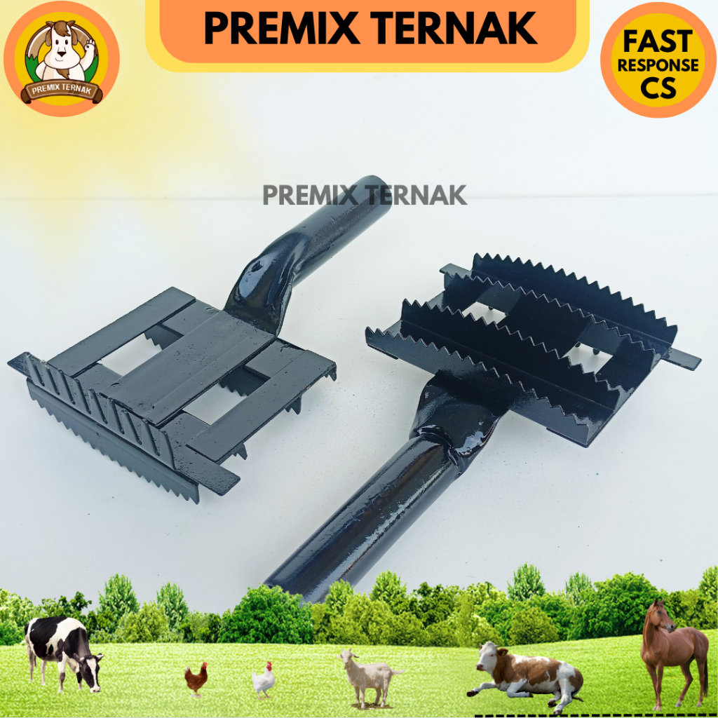 SISIR HEWAN KOTAK - Pembersih bulu kuda sapi domba kambing etawa horse hair comb