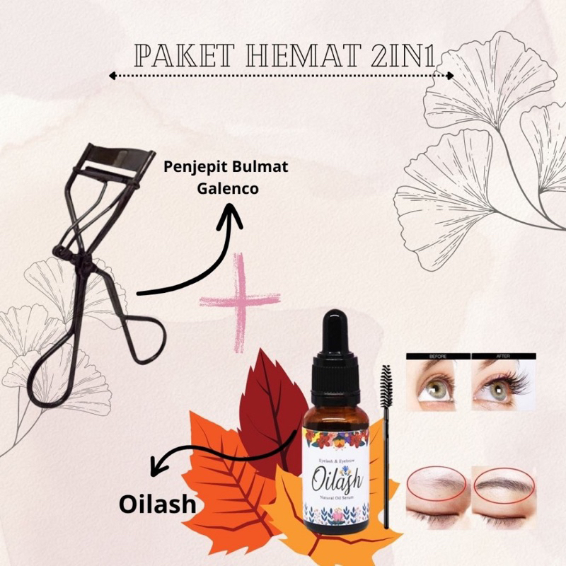 CS1-BEST SELLER PAKET HEMAT BULU MATA CANTIK 2IN1 OILASH SERUM BULU MATA + PENJEPIT BULU MATA GALENCO