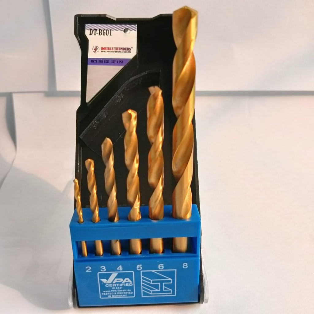 Mata Bor Besi SET 6 Pcs B601 2-3-4-5-6-8 mm