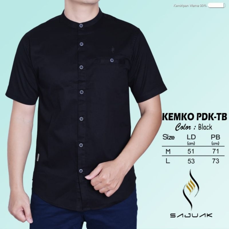 TB BAJU KEMEJA KOKO KEMKO PRIA LENGAN PENDEK KANCING FULL TWILL ORIGINAL SAJUAK