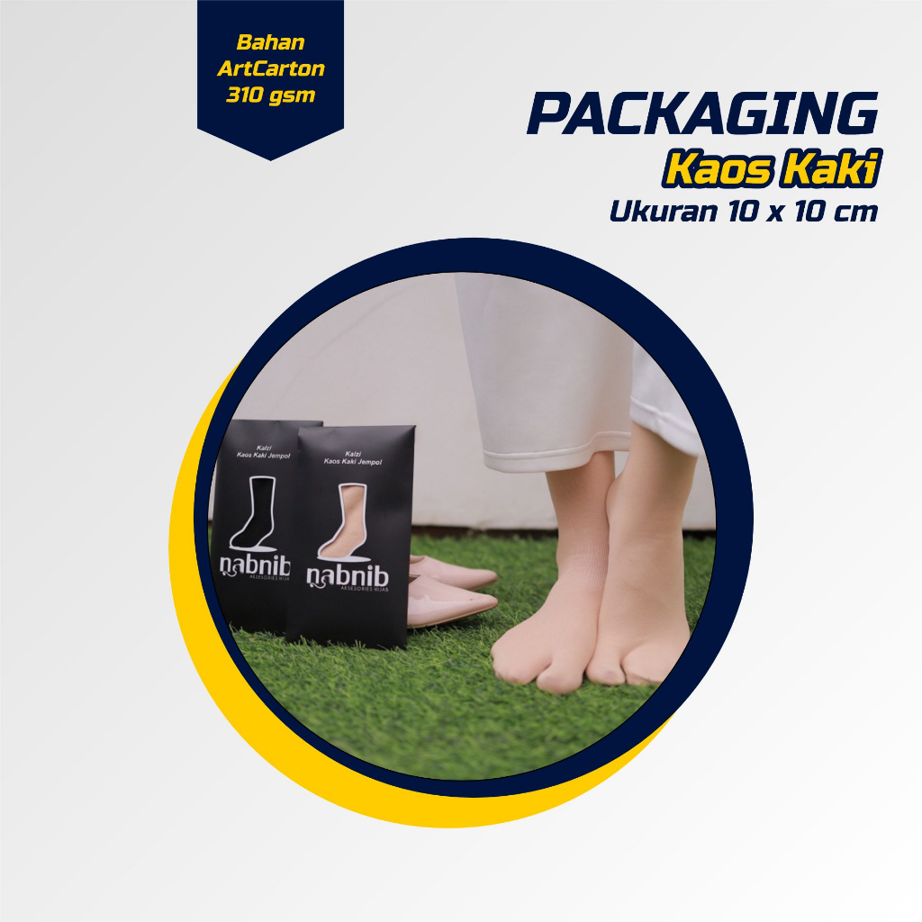 

Packaging kaos kaki/packaging custom/packaging ukuran 10 x 10 cm