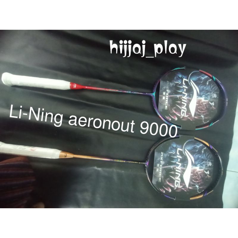 raket Li-ning aeronout 9000 / 32 Lbs tanpa sambungan