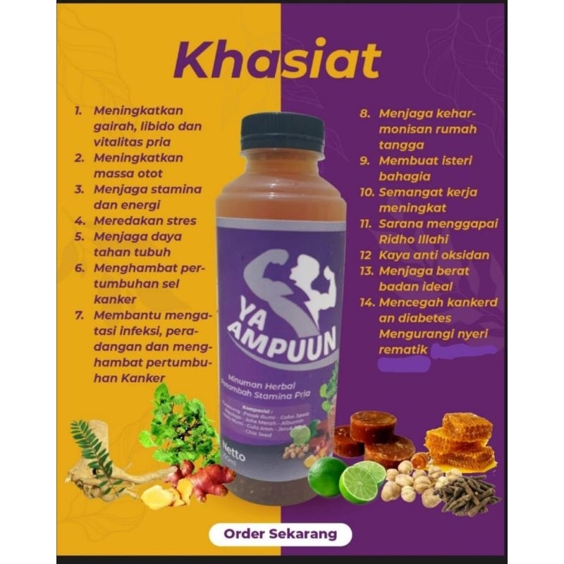 

Ya Ampuun Pria Herbal Drink