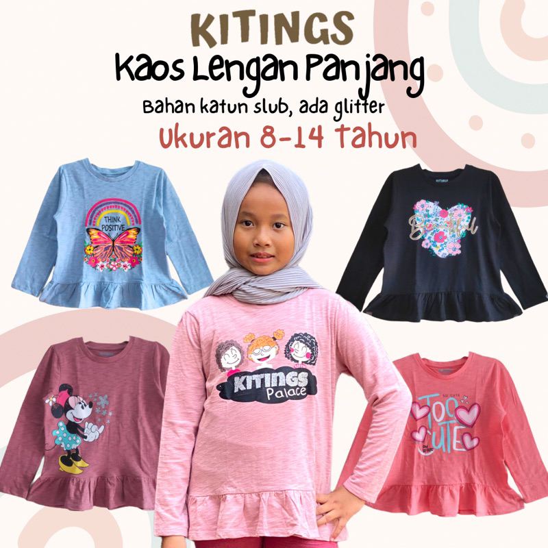 Kaos Lengan Panjang Anak Tanggung Perempuan / Cewe