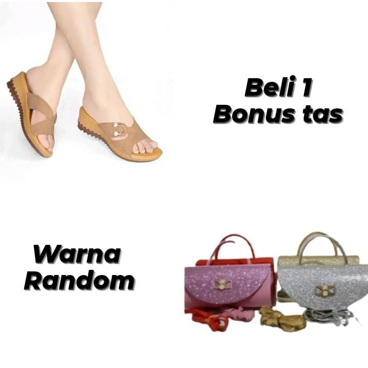 Sandal Wedges Kickers Kekinian Beli 1 Bonus 1