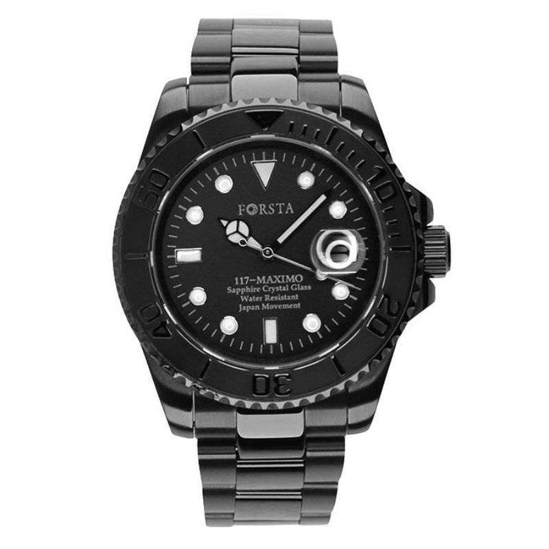 Forsta Maximo All Black Jam tangan pria