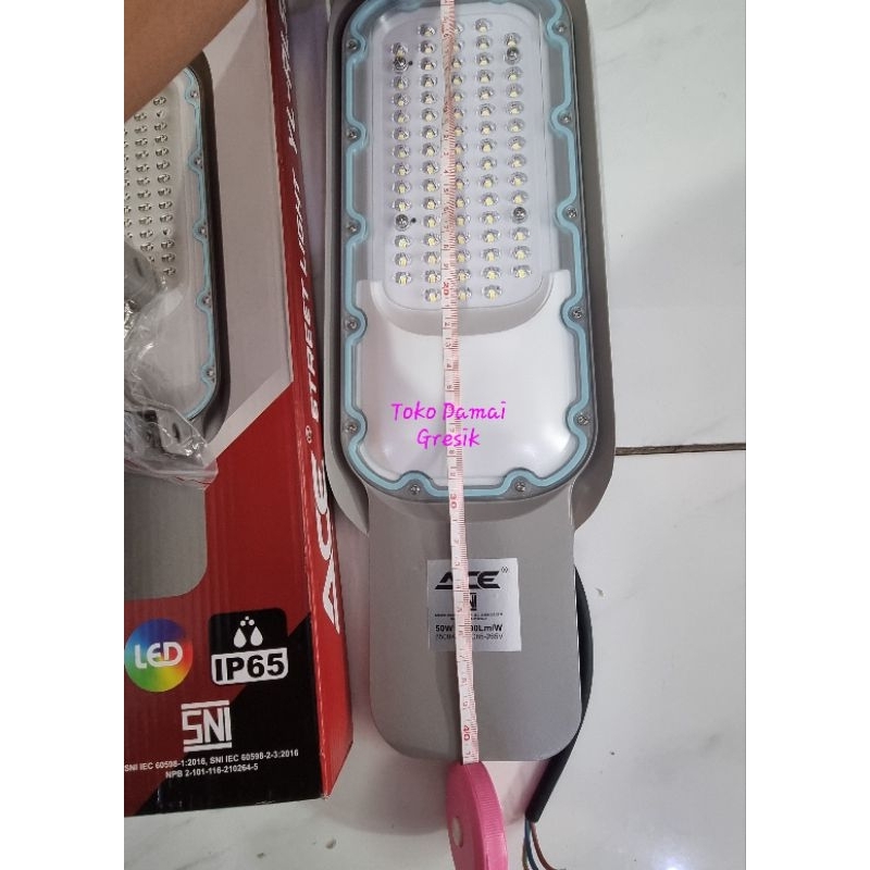 Ace Street Light murah 50W YL-RL01. Lampu jalan kampung rumah terang nyala putih