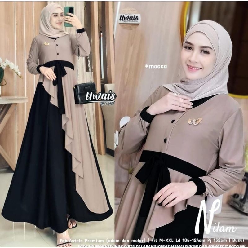 GAMIS NILAM CRINKLE AIRFLOW #GAMIE KOMBINASI