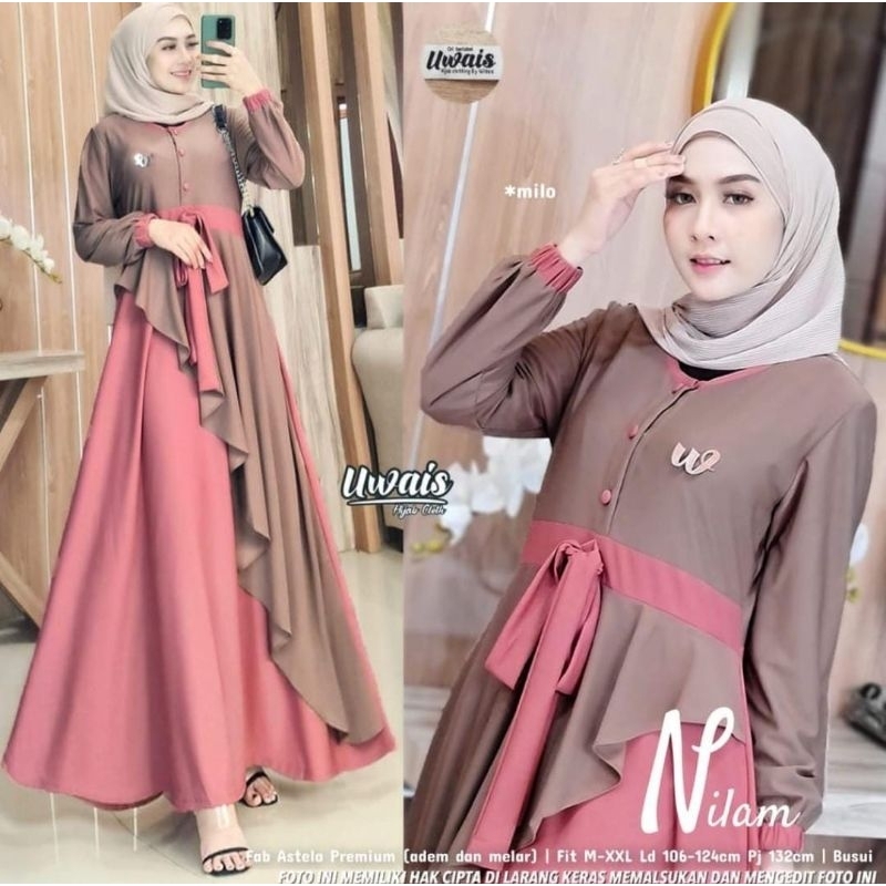 GAMIS NILAM CRINKLE AIRFLOW #GAMIE KOMBINASI