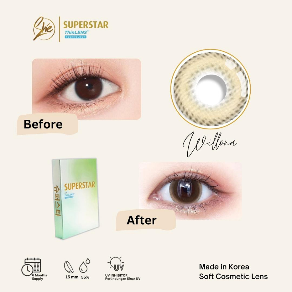 Superstar Willona softlens warna bulanan