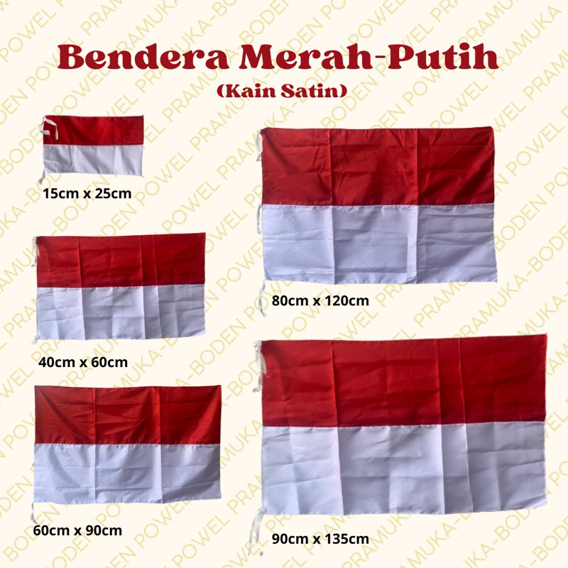 Bendera Merah Putih (Kain satin)