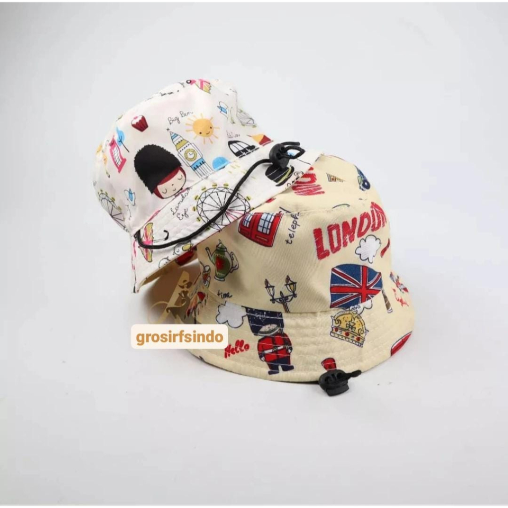 Topi Bucket Anak/ Bucket Hat Anak Tali/ Bucket Anak Karakter