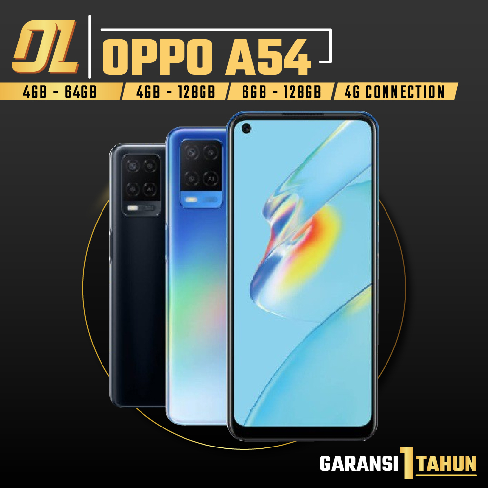 OPPO A54 4/6 64/128 GB Smartphone Mediatek RAM 4 6 ROM 64 128 Type C Hp Murah Android 5000 mAh Resmi