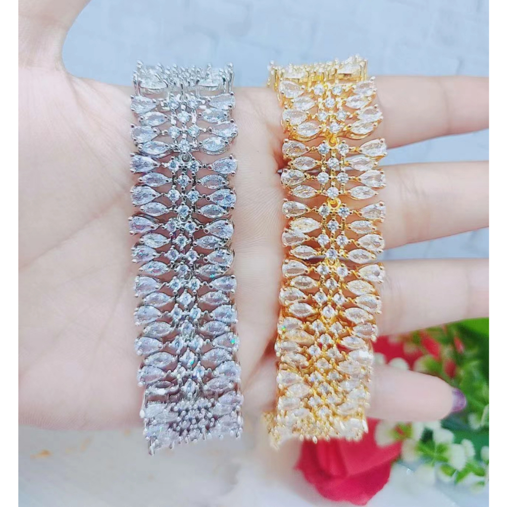 Gelang Xuping Permata Full Cantik Perhiasan Fashion R140