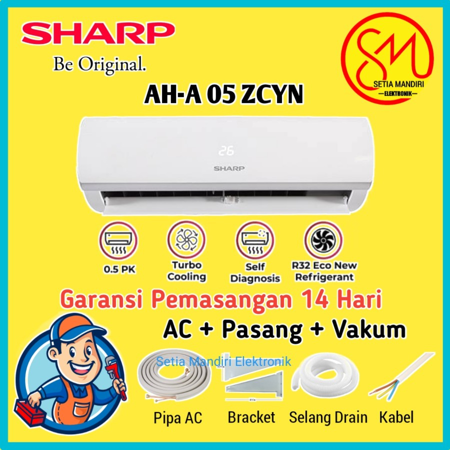 AC SHARP 0.5 1/2 PK AHA05ZCY / AHA 05ZCY New Refrigrant 100% ORI