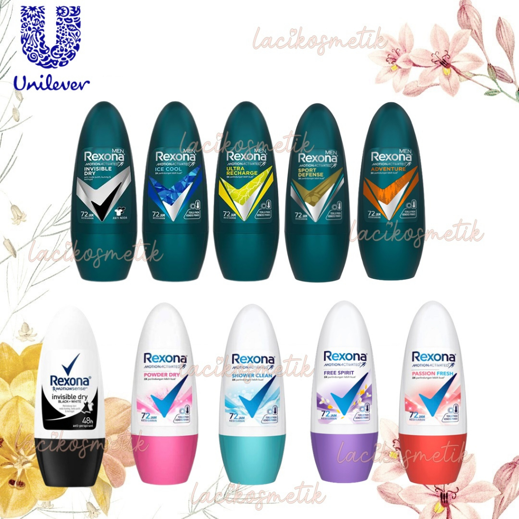 ✨LACIKOSME✨ REXONA DEODORANT ROLL ON MEN WOMEN ALL VARIAN - DEODORANT ROLL ON BPOM