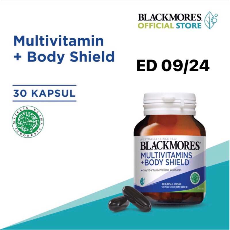 Blackmores Multivitamin Body Shield isi 30 &amp; 60 kapsul / kemasan baru Bio Ace Excell BPOM KALBE