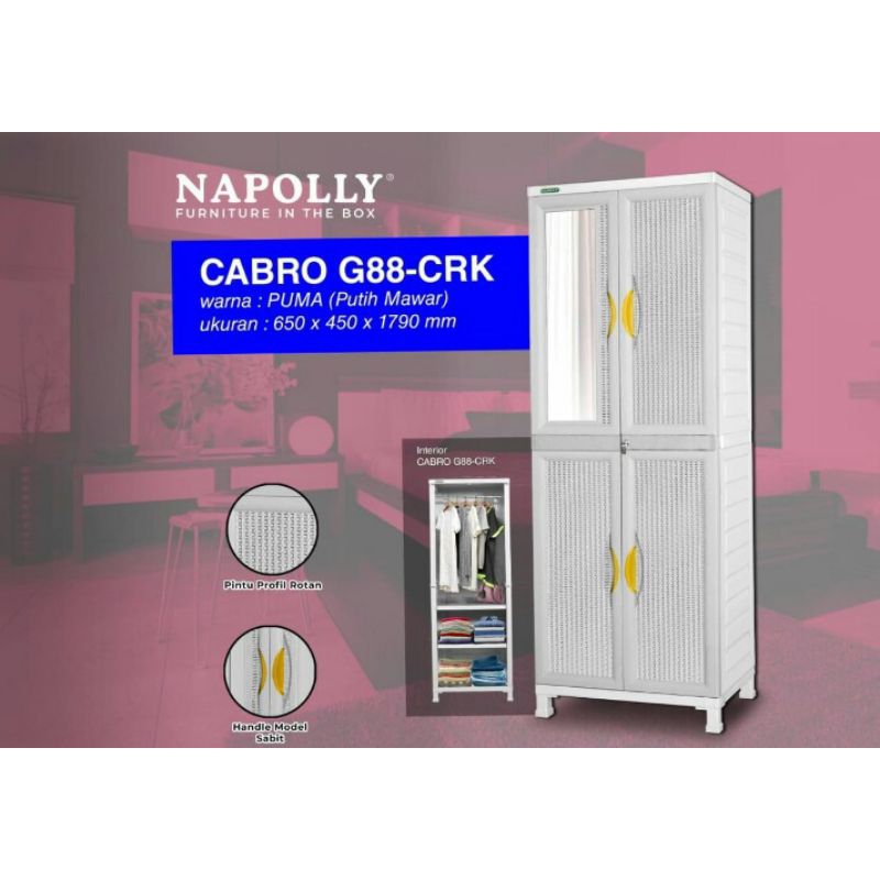 Lemari Pakaian besar Gantungan + Kunci Napolly